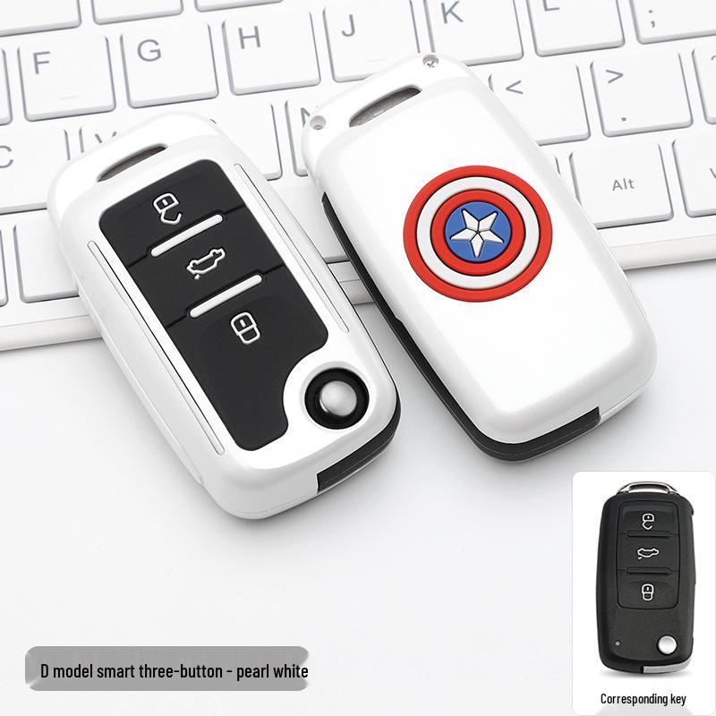 Volkswagen Key Case: Stylish Design with Buckle & Personalized Decoration