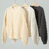 Autumn And Winter New Hollow Twisted Eight-head European And American Sweater Women's Loose Round Neck Retro Knitted Sweater
