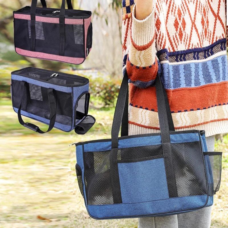 Professional Dog Carrier Bag Soft Side Backpack Cat Pet Carriers Dog Travel Bags Airline Approved Transport For Small Dogs Cats Outgoing