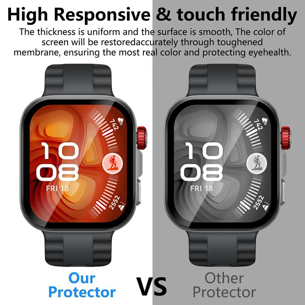 2Pcs For Huawei Watch Fit 4 Pro Watch Film Anti-Scratch PET 3D Smartwatch Screen Protector