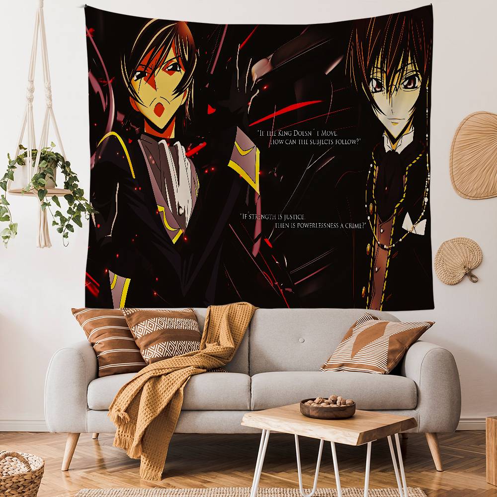 

Anime Code Geass Colorful Tapestry Wall Hanging Bohemian Wall Tapestries Mandala Wall Art Decor 74x94cm(29x37in)