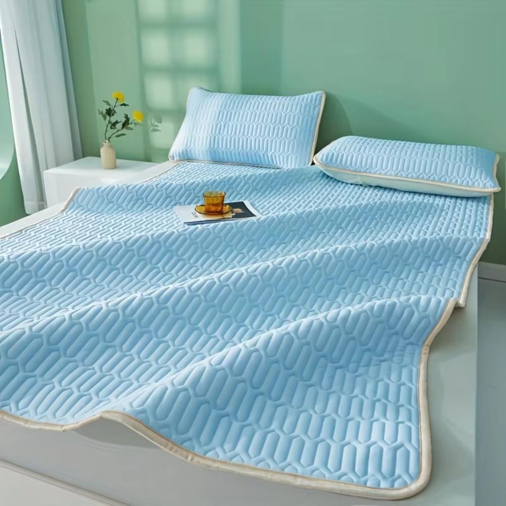 Quilted Bed Sheet Cooling Pad Anti-wrinkle Summer Sleeping Mat Durable Bedspread Summer