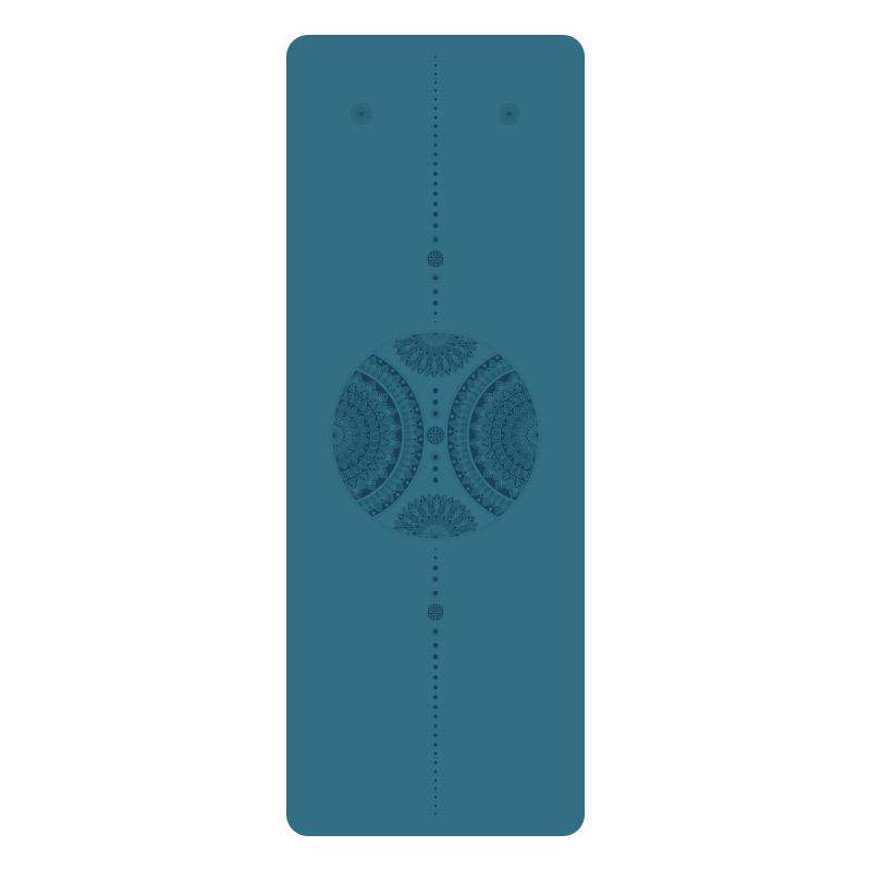 Exquisitely Carved Non-Slip Dual-Sided Yoga Mat - Sweat-Absorbing Natural Rubber for Home & Studio Use