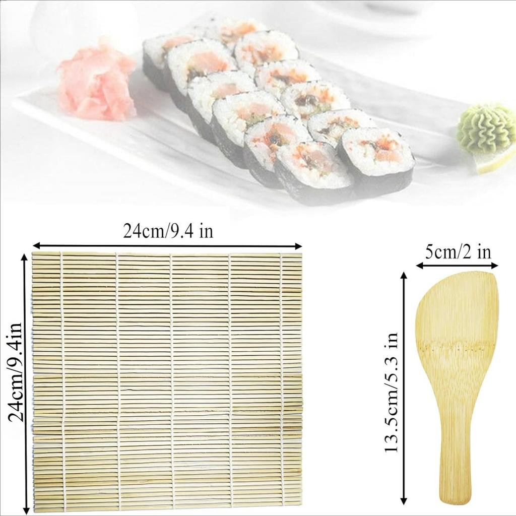 DIY Bamboo Sushi Maker Rolling Mat Sushi Tools Rice Rollers Kitchen Gadget Hand Maker Food Rice Roll Mold Cooking Accessories