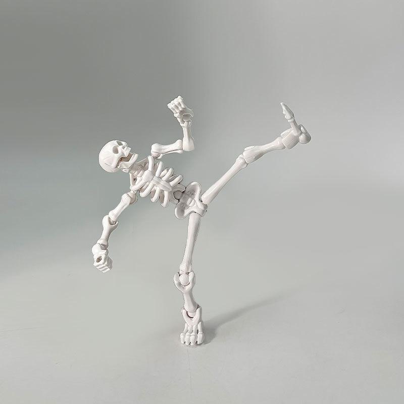 DIY Movable Skeleton Doll Multi-Joint Assembly Toy Funny Prank Figure Kids' Hands-On Model Easy To Build Collectible Gift