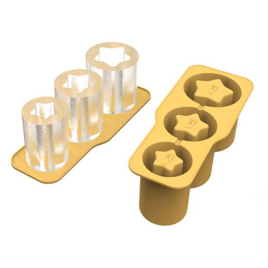 Eiswürfelschale aus Silikon mit Deckel für 20–40 oz Tassen, einzigartige hohle Zylinder-Eisform, wiederverwendbarer Eiswürfelbereiter für Cocktails, Whiskey, Getränke, Kaffee