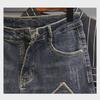 Trendy Korean-Style Slim Fit Nine-Point Jeans for Men