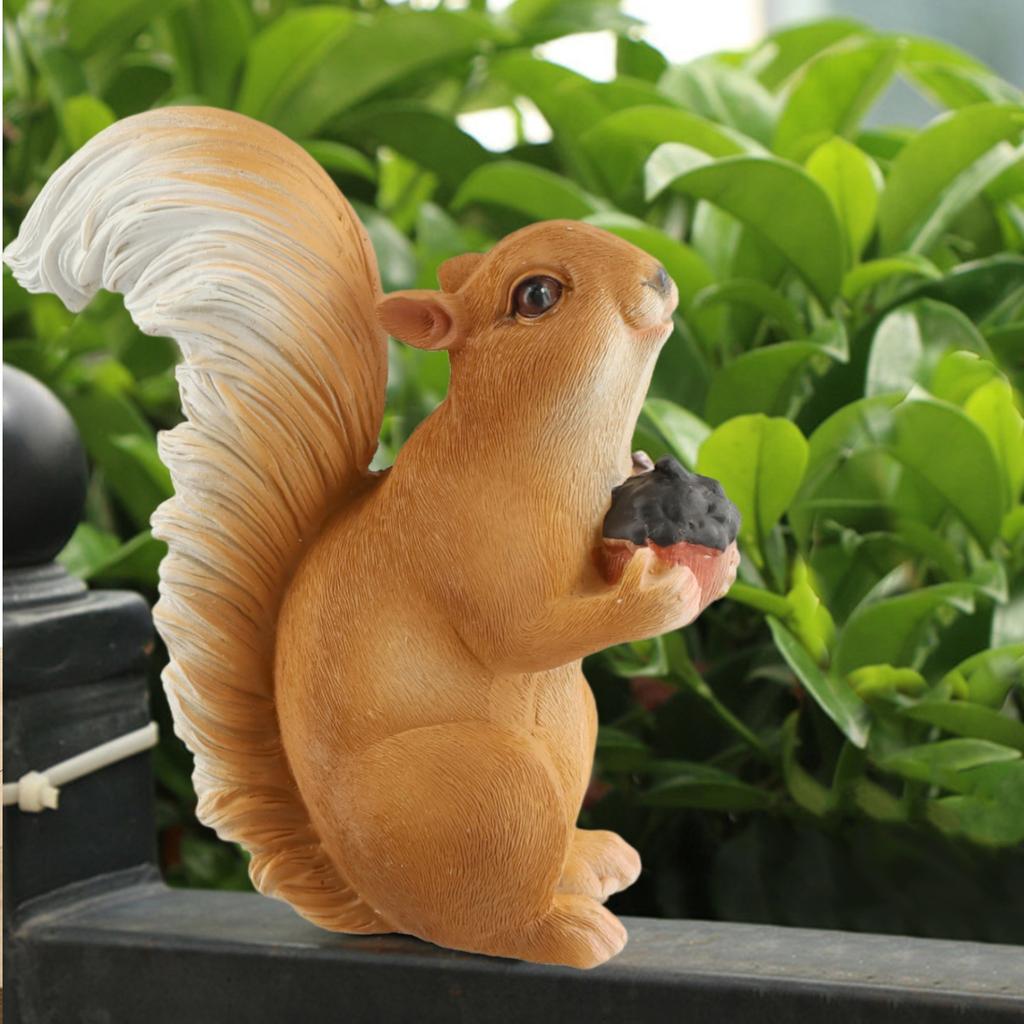 Entzückende Tier-Gartendekoration Eichhörnchen-Statue Naturfreund-Deko