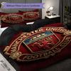 Biancheria da letto con motivo dell'emblema di Manchester (1 * copripiumino + 2 * federa, senza nucleo) Copripiumino e federa 2D piatti Set biancheria da letto Morbido e confortevole
