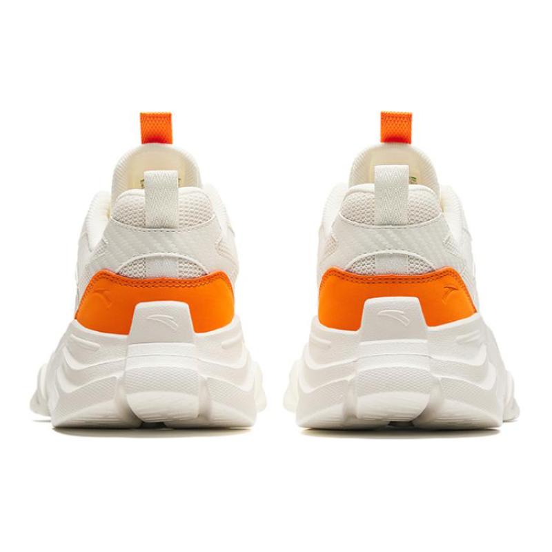 Anta Life Collection Gepolsterte rutschfeste Low-Top Freizeitschuhe Herren Weiß Orange Sneaker 912428809-4