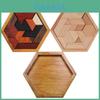 Wooden Hexagonal 3d Puzzle Intelligent Development Toy For Adults And Children Colorful Jujube Wood