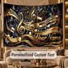 Music General (59) Theme Wall Tapestry Customized With Name Text Personalized Hanging Tapestry For Bedroom Living Room Decor