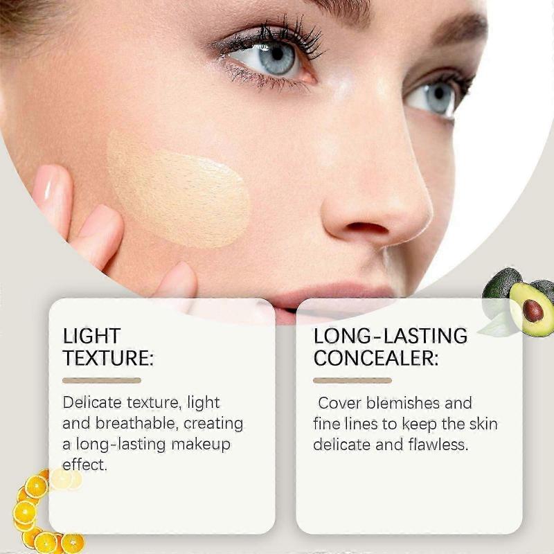 Eelhoe Light Transparent Concealing Foundation Moisturizing Concealer Makeup Natural Light Facial Foundation