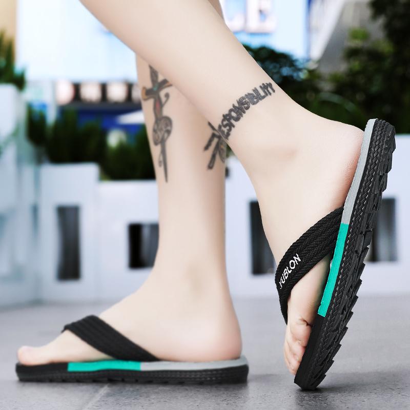 Summer Men's Fashionable Casual Breathable Slippers Sandals Beach Shoes Herringbone Slippers Home Slippers