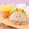 Mood Vegetable Plush Toy Sandwich French Fries Pizza Taco Stuffed Doll 2628cm