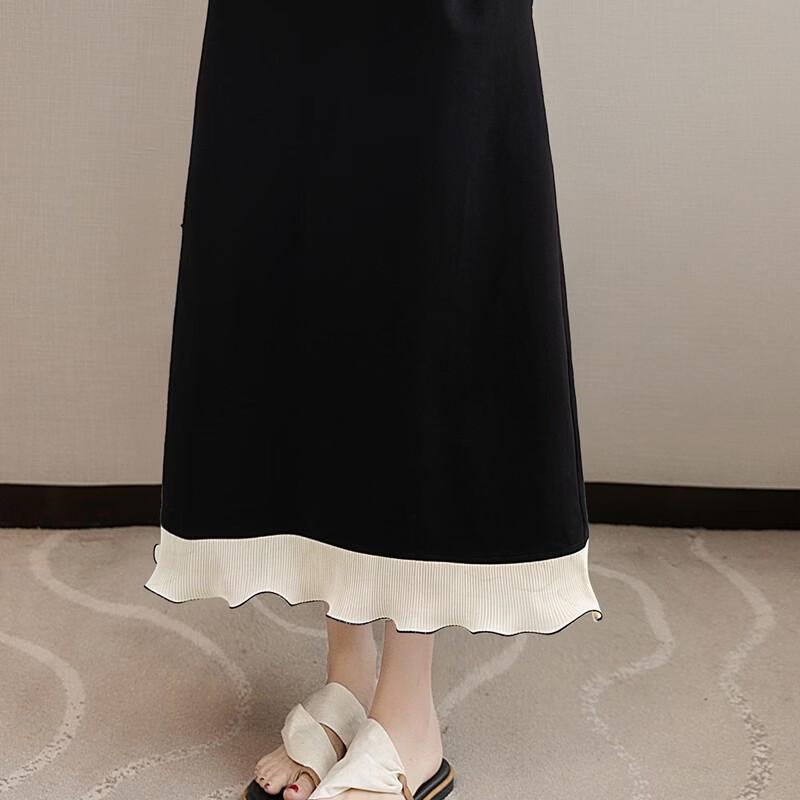 Women's Casual Round Neck Short Sleeve Midi Dress