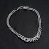 Summer Retro Steel Snake Chain Necklace With Multilayer Design For Artistic Fashion Enthusiasts