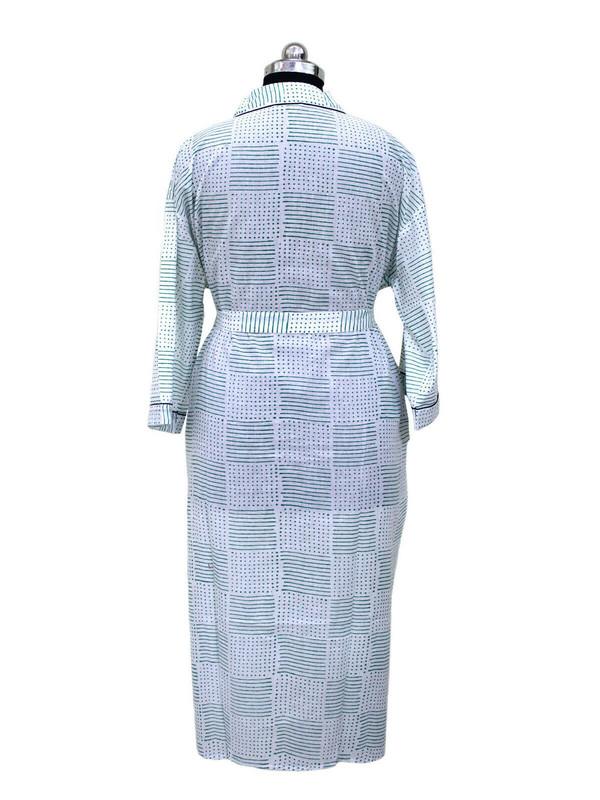 Ručně vyráběné dámské bavlněné kimono župany, noční košile, vyrobené z měkké lehké bavlněné tkaniny, noční oblečení volné velikosti #318