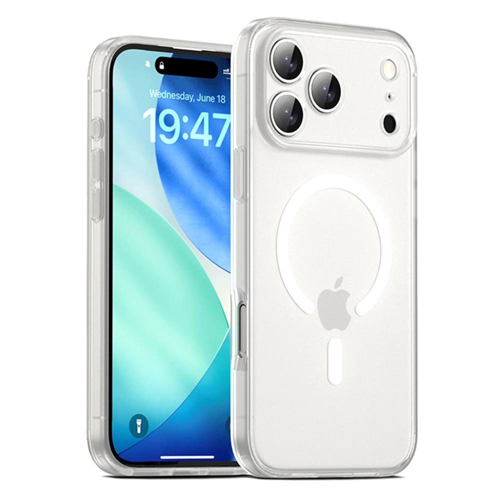 IPAKY For iPhone 17 Pro Max Magnetic Case Shockproof PC+TPU Matte Phone Cover