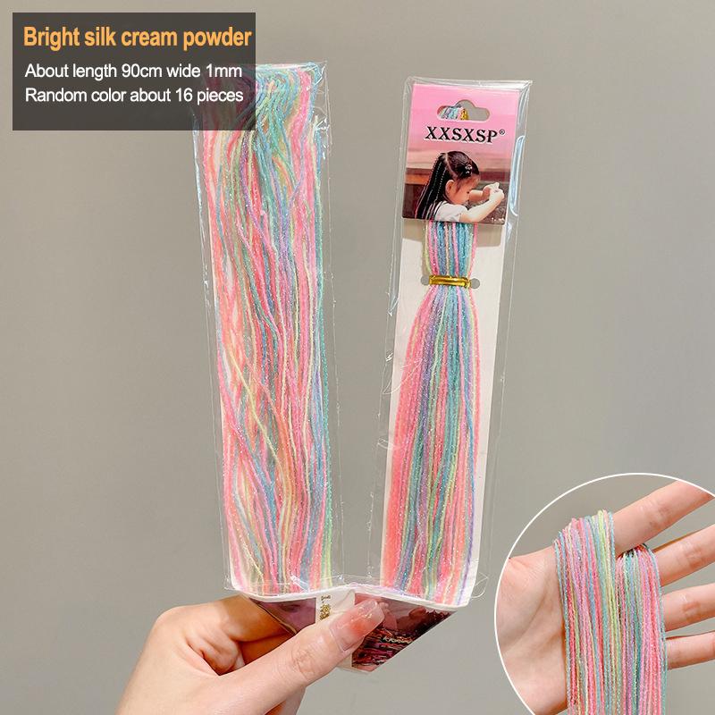 90Cm Mix Colorful 16-30Pcs Hair Braids Rope Strands For African Braids Girls Diy Ponytail Braids Women Styling Hair Accessories