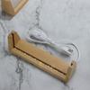 Wooden U-shaped LED Light Base Pedestal with USB-Cable Warm Light Lighted Stand