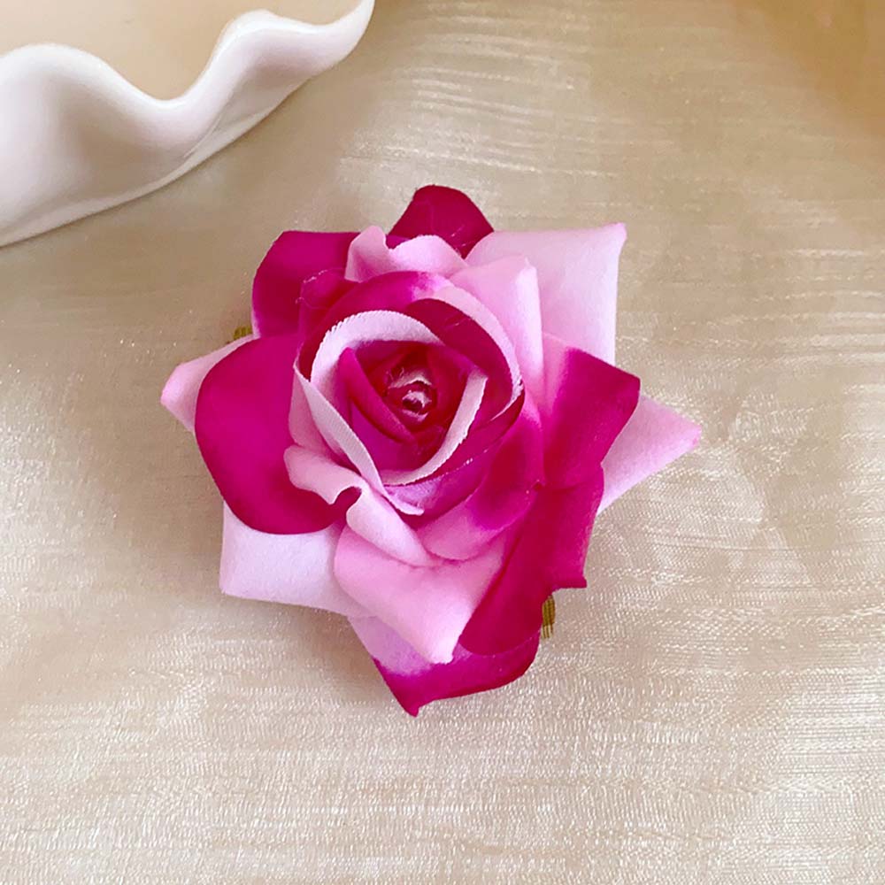 Cloth Rose Flower Hairpin Bohemian Style Girl Rose Hair Clip Sweet Flower Hair Clip  Bridal