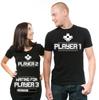 Waiting for Player 3 Dad Mom Maternity Couple Shirts Gamer Parents Tshirt