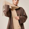 Saint Luxure double-sided color block muffler beige