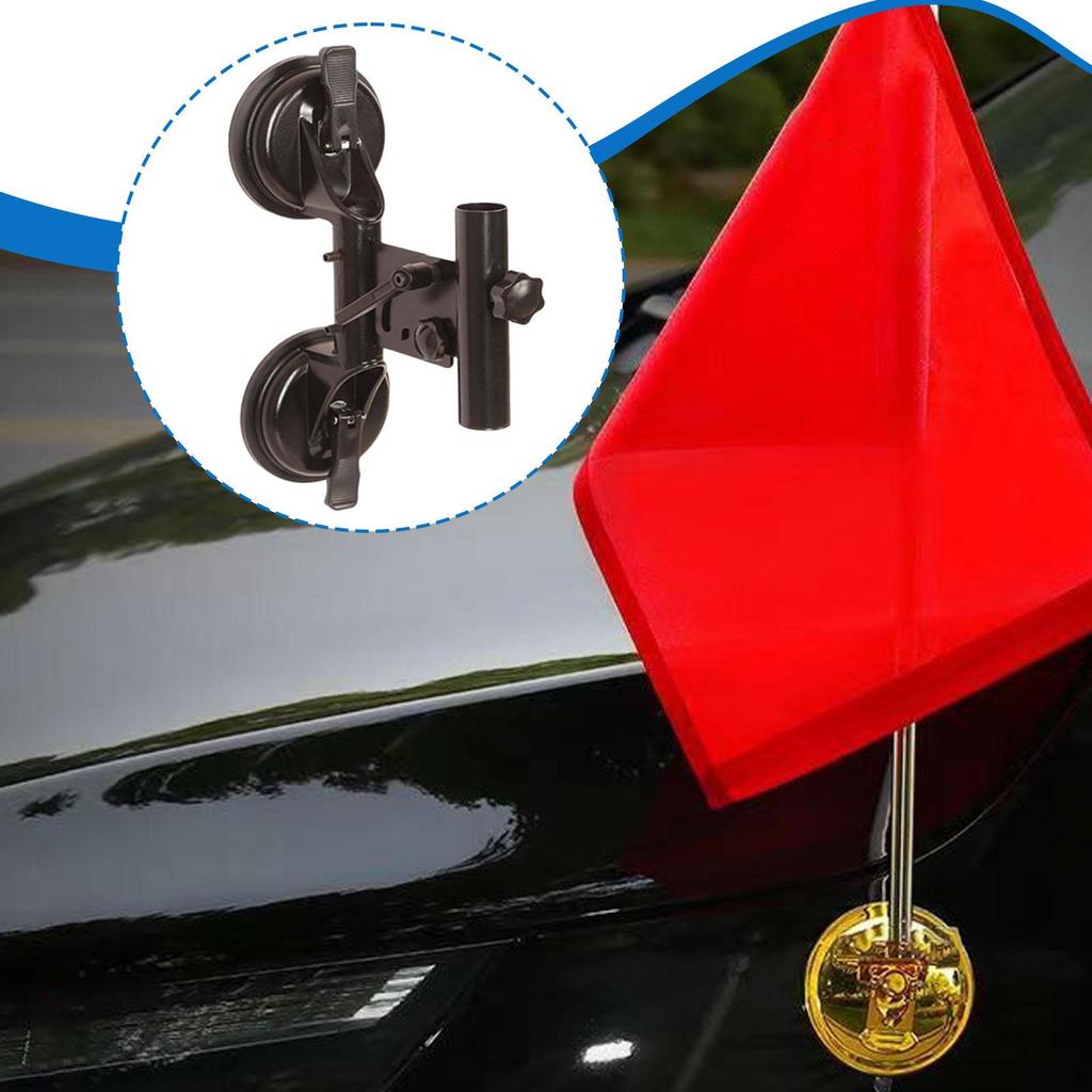 Flag Pole Mount Suction Cup for Car Rvs Bracket Stand Smooth Surface 3cm Diameter Tube