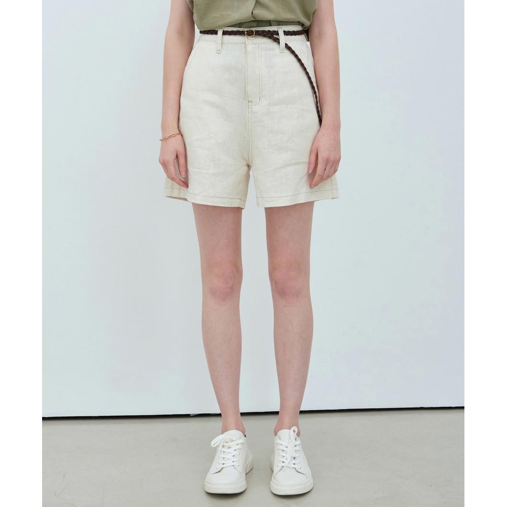 

NICK&NICOLE High Waist Wide Short_Oatmeal