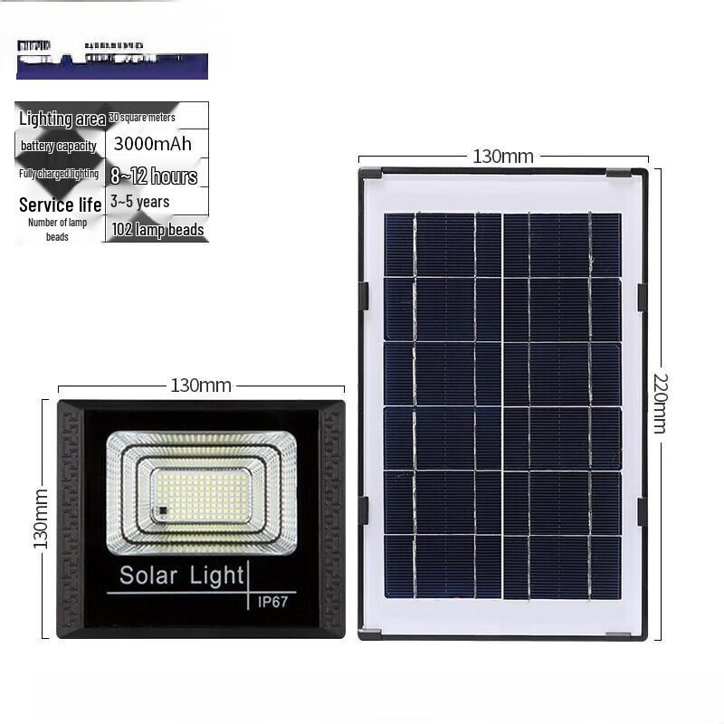 

UOSU 50W Solar LED Street Floodlight