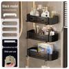 Gunmetal Punch-Free Space Aluminum Corner Bathroom Shelf