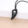 Obsidian Wolf Fang Adjustable Protection from Good Good Luck Charm [KOAI] Pendant/Necklace, Length, Men's, Amulet, Evil, Luck,