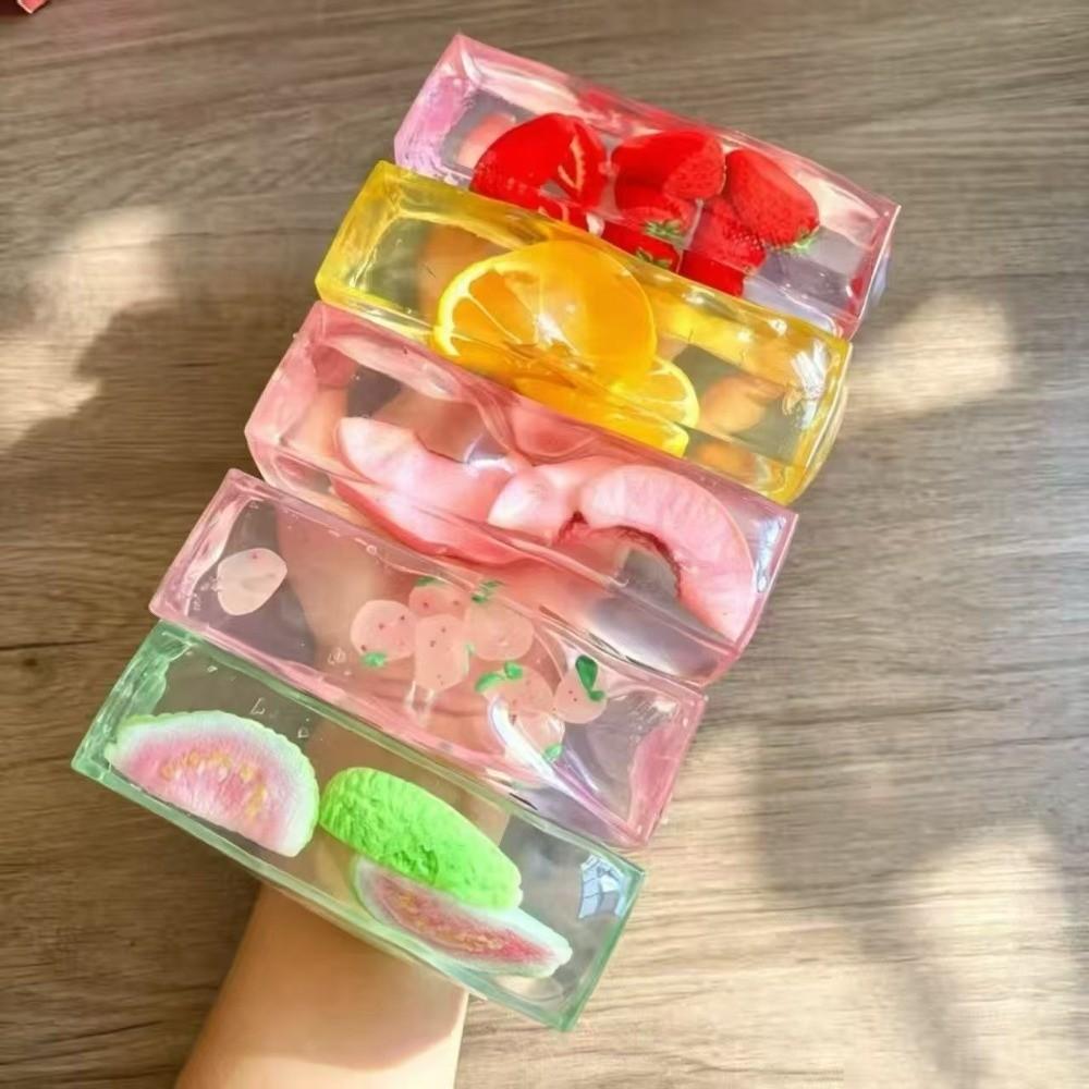 Langsam rückfederndes Frucht-Slushy Quetschspielzeug Weiches Knackendes Quetschspielzeug Frucht-Eiswürfel Quetschspielzeug Party