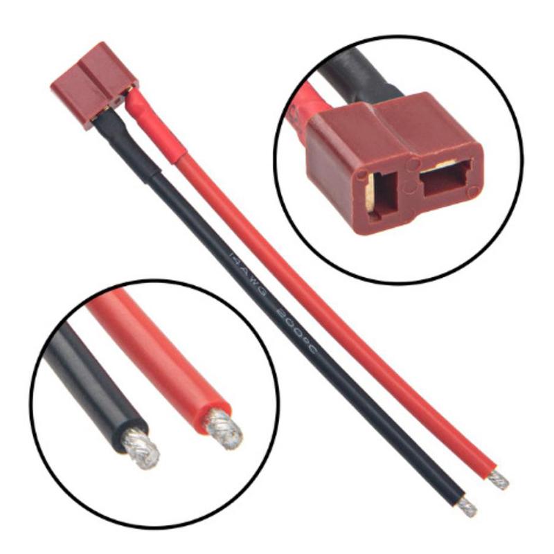 Deans Ultra Pigtail Cable T Plug Connector Male/Female 10Cm 12/14Awg Soft Silicone Wire For Rc Quadcopter Lipo Battery Expand