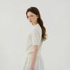 MARTINE GOLF Stripe Collar Knit Pullover_White