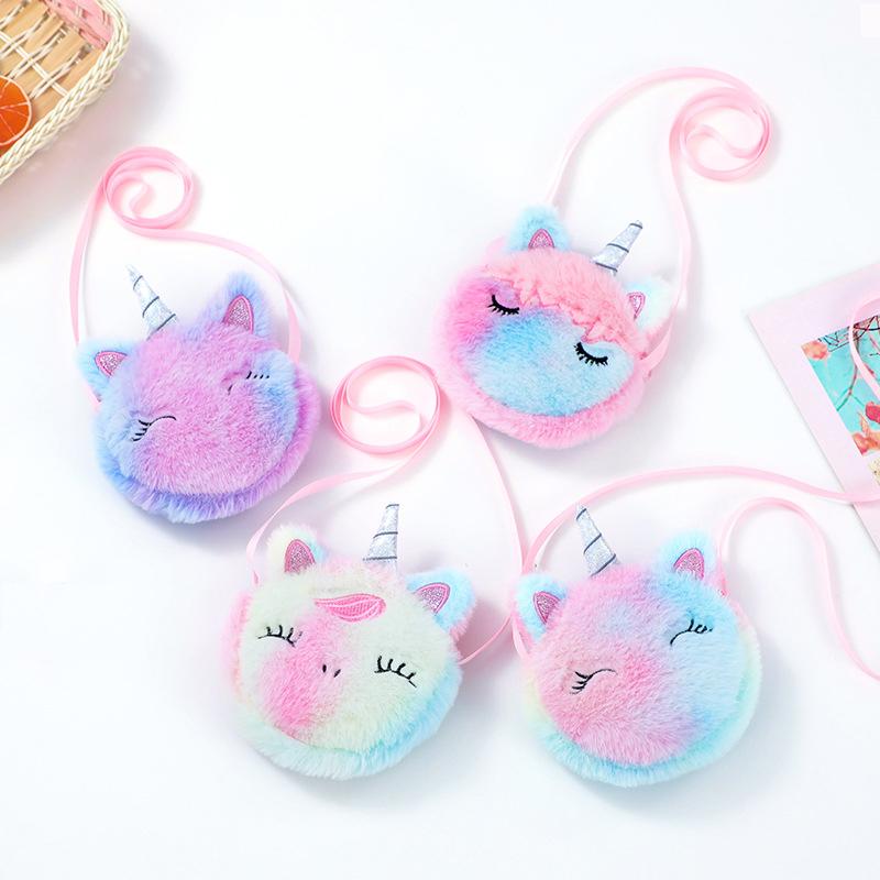 

Прекрасная плюшевая сумка-мессенджер с единорогом, милые детские сумки на плечо с героями мультфильмов