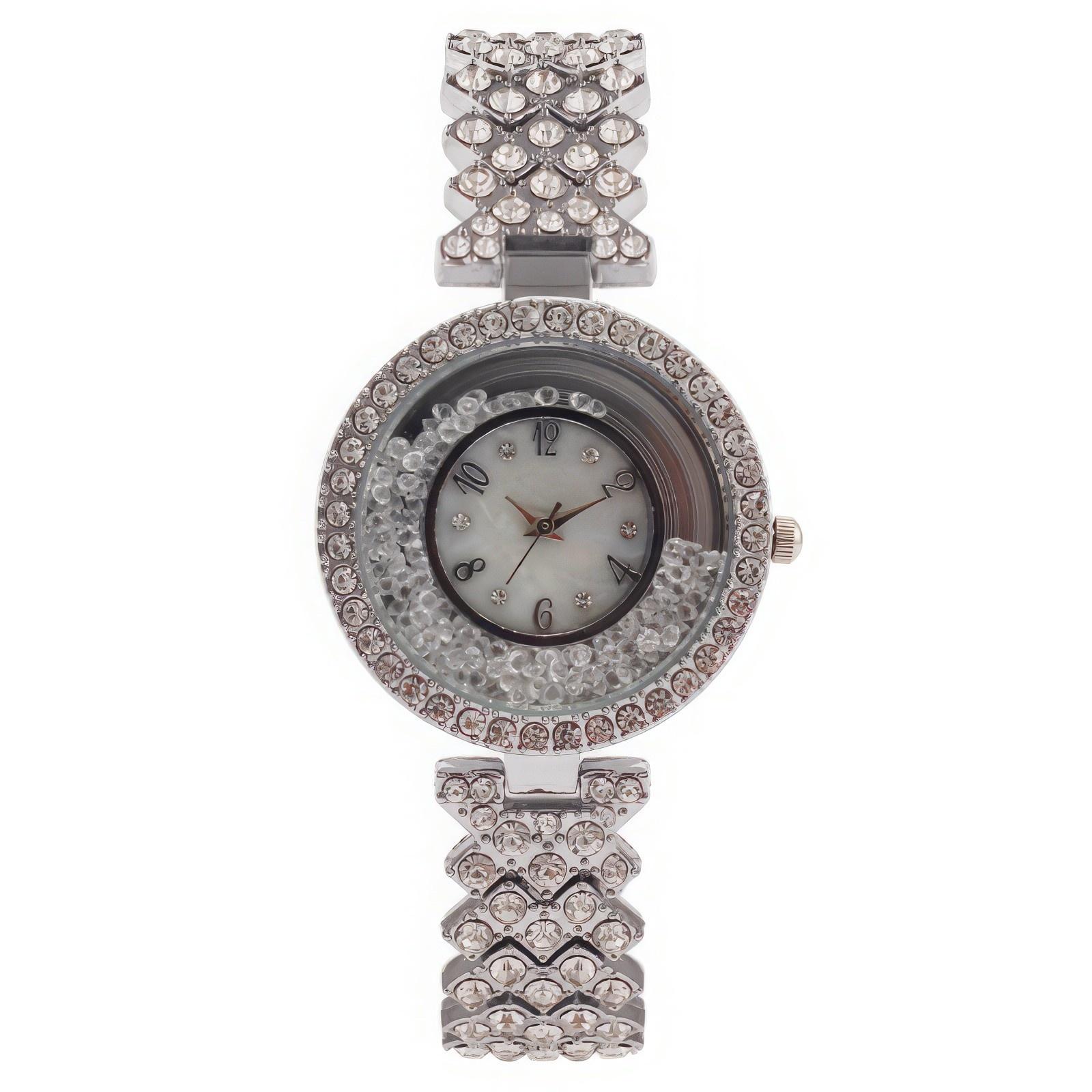 

Женские модные кожаные часы One Size серебряный