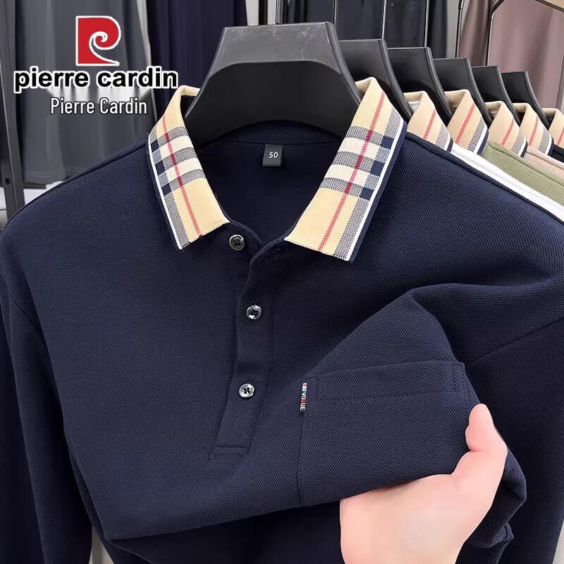 Pierre Cardin Men's Long Sleeve Cotton Polo Shirt