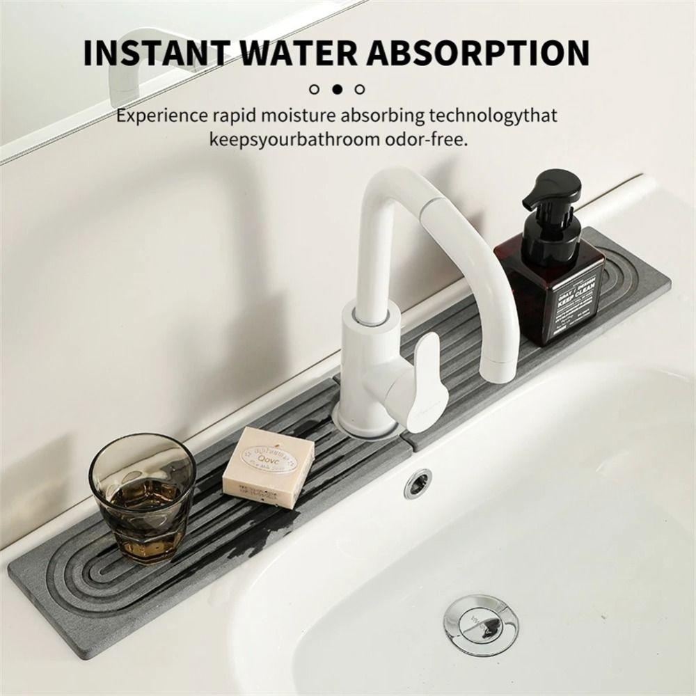 Diatom Mud Fast Drying Faucet Mat Super Absorbent Faucet Splash Guard Counter Protector  Home