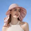 Summer Womens Wide Brim Sun Hat With Breathable Cotton For Outdoor Sun Protection