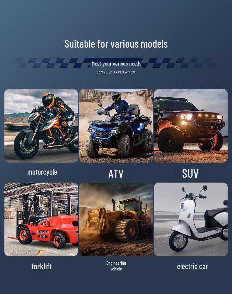 Cross-border Hot-Selling Four-Leaf Clover Motorcycle LED Road Spotlight