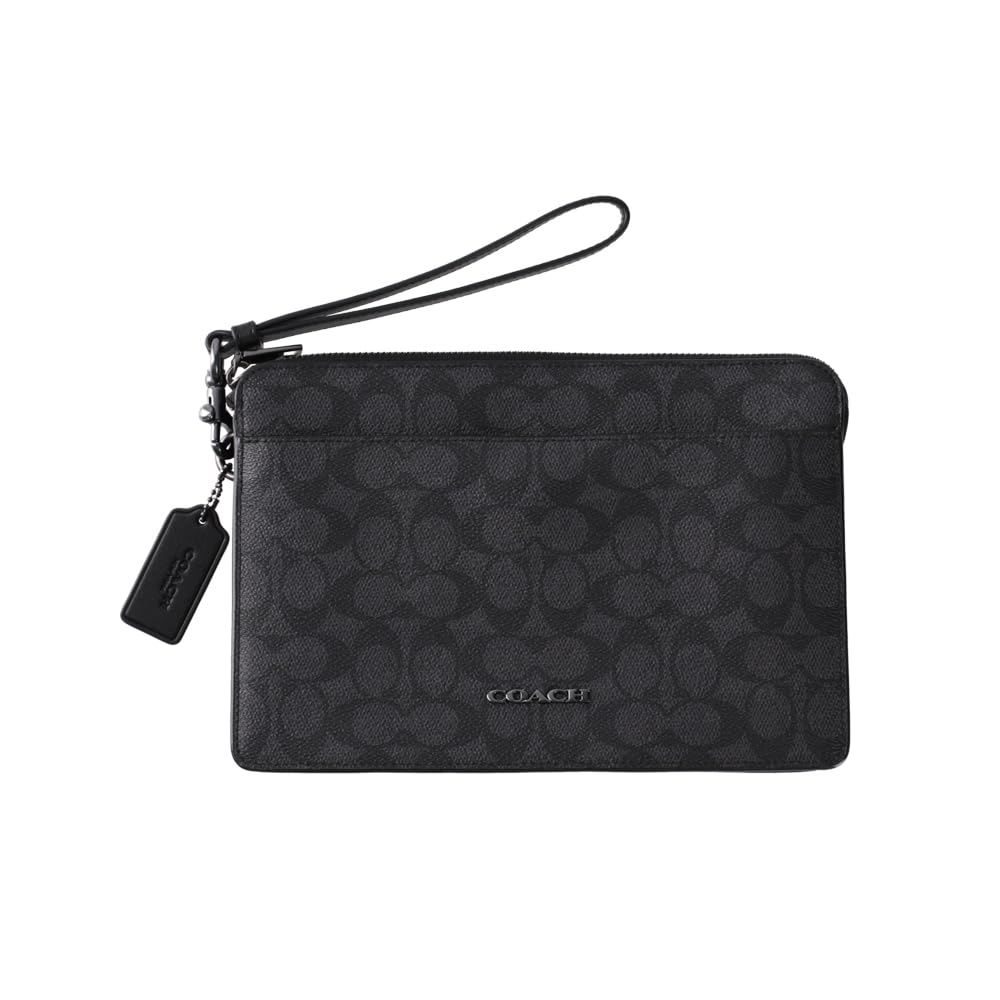 

Clutch Bag Zip Pouch Signature CW168 QBMI5 [Coach] QB/Charcoal/Black [Used]