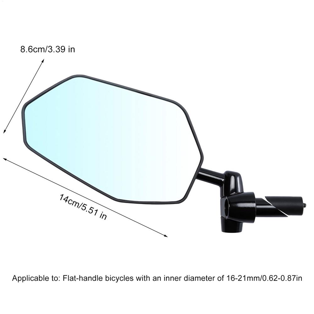 

1PC Left Side HD Bike Mirror Convex Glass Rearview Mirror For Safe Cycling, Men Women, Youth Teens & Family Riders Universal