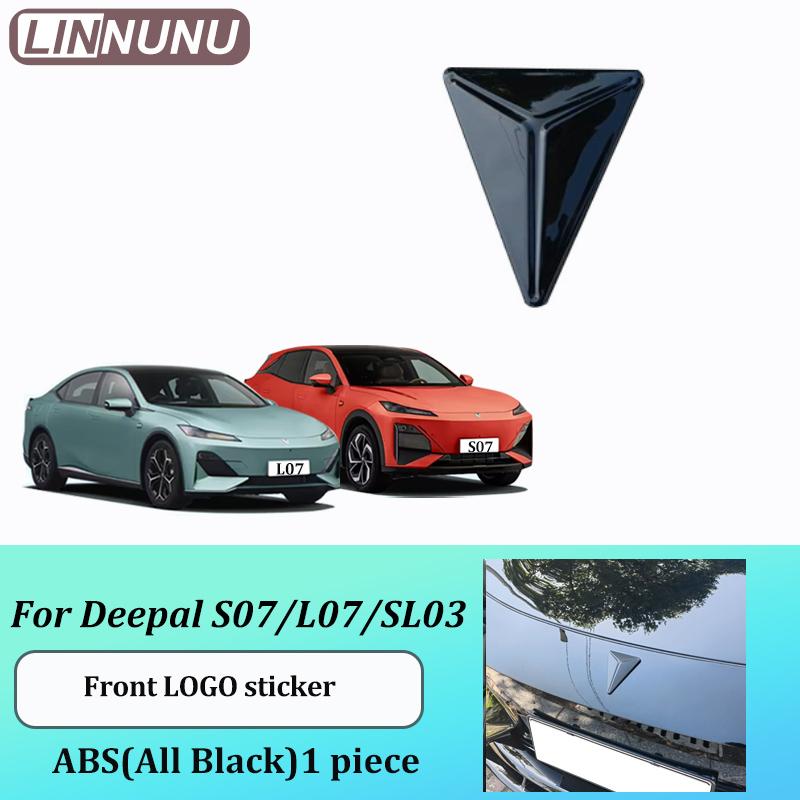 LINNUNU Car Logo Stickers Steering Wheel Emblem Wheel Hub Front and Rear Stickers Auto Exterior Accessories For Deepal L07 Sl03