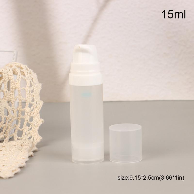 

Диспенсер Бутылочка для розлива жидкой основы Сменные бутылочки Безвоздушная бутылочка для лосьона Косметическая тара Бутылочки с вакуумным насосом 15ml белый