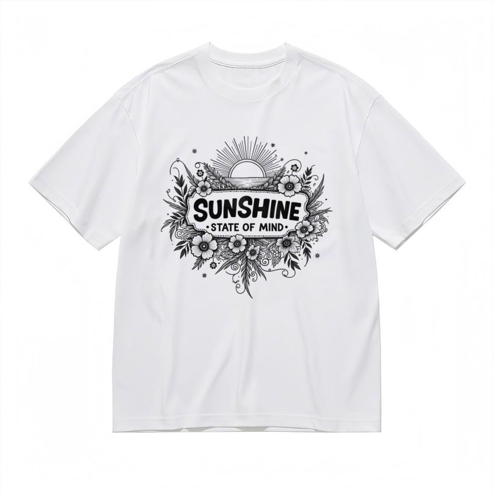 

Women s Trend Comfy Breathable Classic T-Shirt Flower Sun Nature Design Tee S