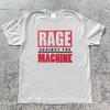 Rage Against The Machine Koszulka Duże Logo Unisex Biała Bawełniana Koszulka S-5XL