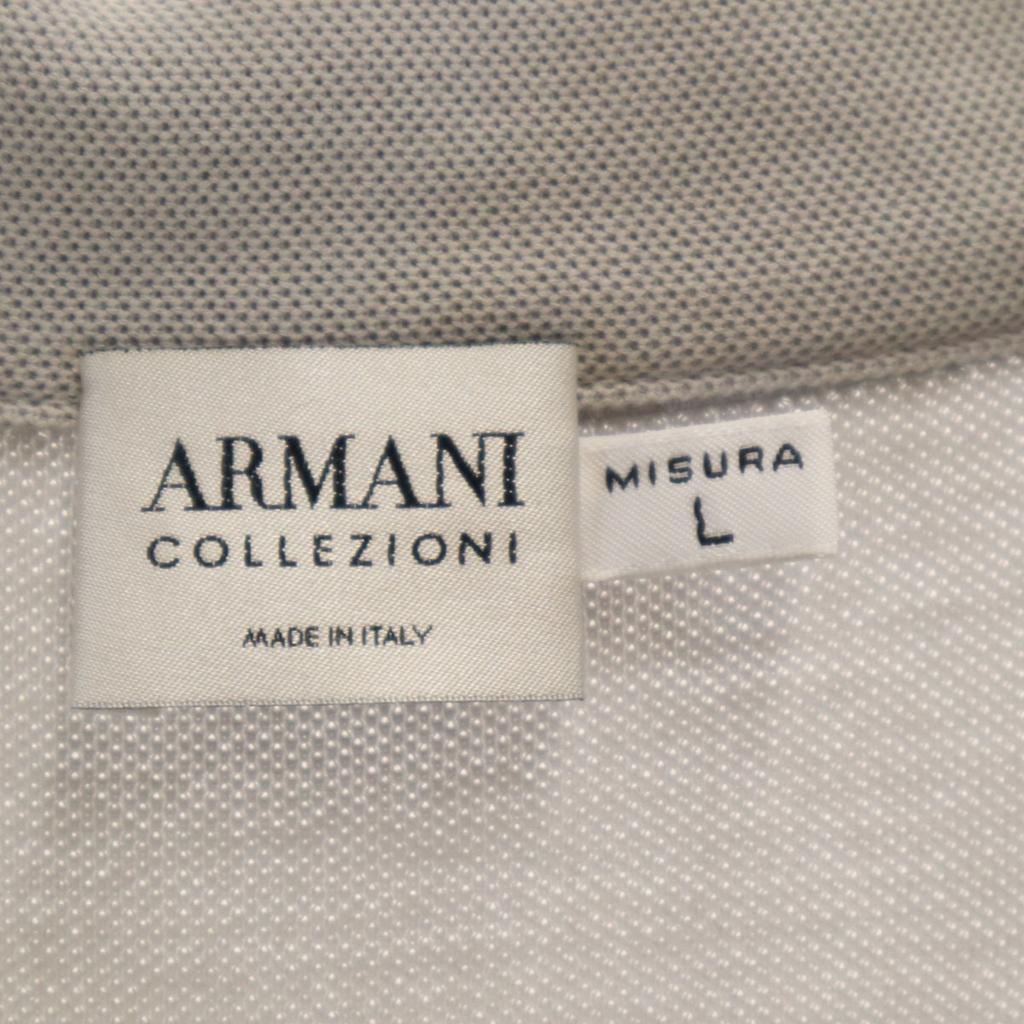 Armani Collezioni Made In Italy Short Sleeve Polo Shirt L Gray Women Used