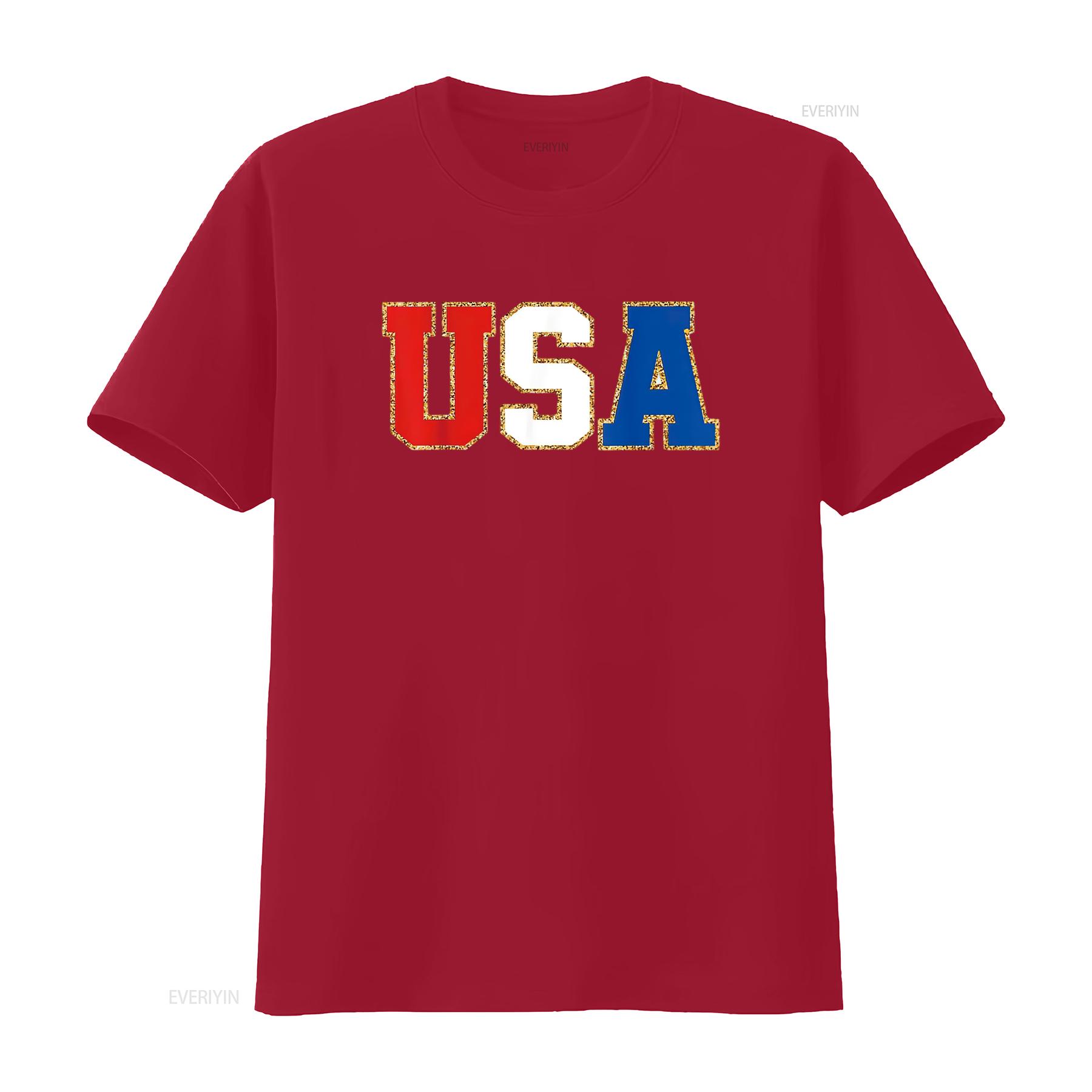 

Usa Patriotic American Flag 4Th Of July T Shirt Wome Bold Women s with Fashionable Print Perfect for Any Occasion vintage S